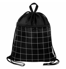 Мешок для обуви BRAUBERG БОЛЬШОЙ, с ручкой, карман на молнии, сетка, 49х41 см, 