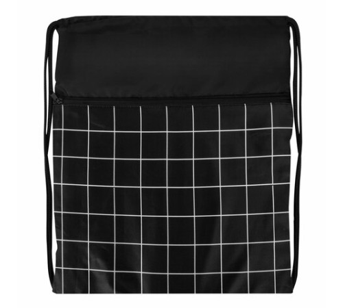 Мешок для обуви BRAUBERG БОЛЬШОЙ, с ручкой, карман на молнии, сетка, 49х41 см, 