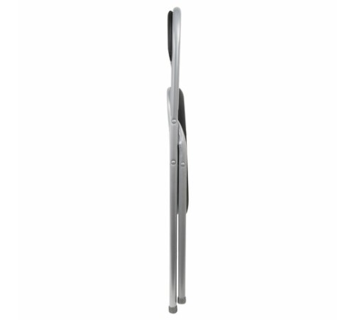 Стул складной BRABIX "Golf CF-007", серебристый каркас, кожзам чёрный, 532891 Стул складной BRABIX "Golf CF-007", серебристый каркас, кожзам чёрный, 532891