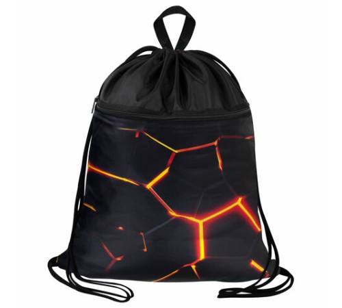 Мешок для обуви BRAUBERG БОЛЬШОЙ, с ручкой, карман на молнии, сетка, 49х41 см, 