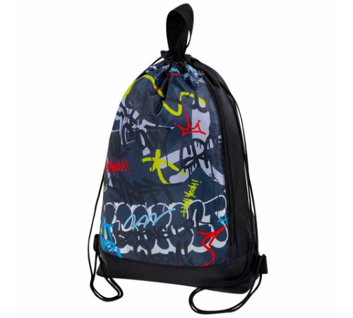 Мешок для обуви ЮНЛАНДИЯ с ручками, боковой карман на молнии, 46х36 см, 