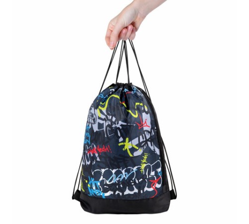 Мешок для обуви ЮНЛАНДИЯ с ручками, боковой карман на молнии, 46х36 см, 