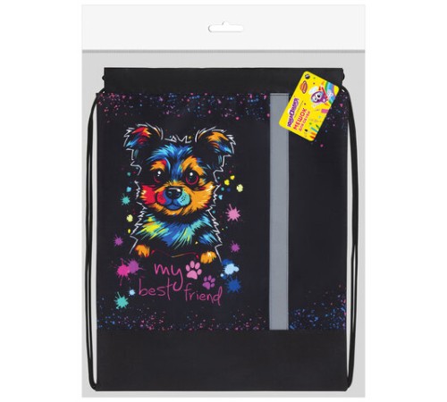 Мешок для обуви ЮНЛАНДИЯ, плотный, светоотражающая полоса, 46х36 см, 