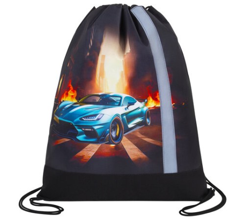 Мешок для обуви ЮНЛАНДИЯ, плотный, светоотражающая полоса, 46х36 см, 