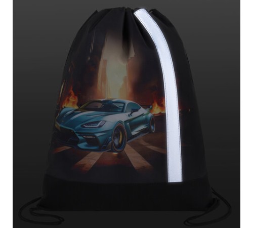 Мешок для обуви ЮНЛАНДИЯ, плотный, светоотражающая полоса, 46х36 см, 