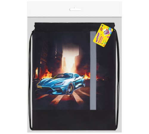 Мешок для обуви ЮНЛАНДИЯ, плотный, светоотражающая полоса, 46х36 см, 