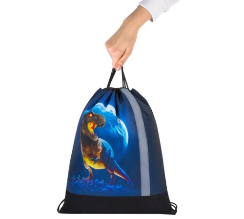 Мешок для обуви ЮНЛАНДИЯ, плотный, светоотражающая полоса, 46х36 см, 