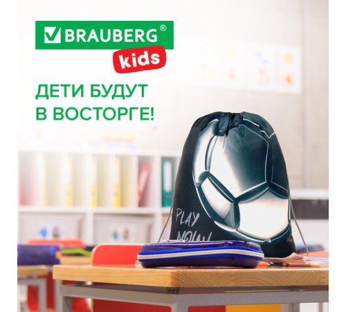Мешок для обуви BRAUBERG KIDS, с петлей, 42х34 см, 