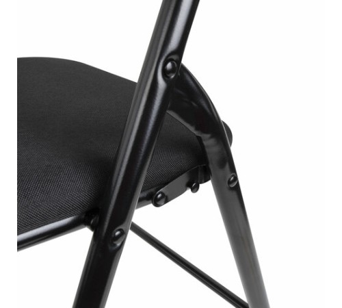 Стул складной BRABIX "Golf CF-007", чёрный каркас, чёрная ткань, 532892 Стул складной BRABIX "Golf CF-007", чёрный каркас, чёрная ткань, 532892