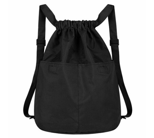 Рюкзак спортивный мешок HEIKKI PACK (ХЕЙКИ), 2 отделения, увеличенный объем, 40х35 см, черный, 272419