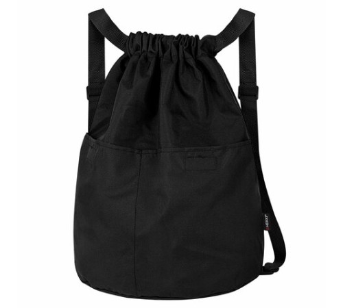 Рюкзак спортивный мешок HEIKKI PACK (ХЕЙКИ), 2 отделения, увеличенный объем, 40х35 см, черный, 272419