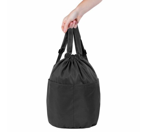 Рюкзак спортивный мешок HEIKKI PACK (ХЕЙКИ), 2 отделения, увеличенный объем, 40х35 см, черный, 272419