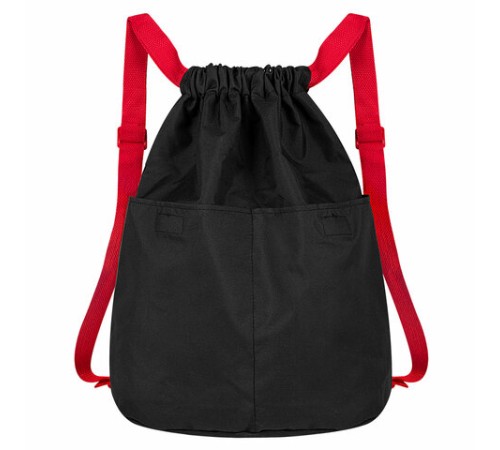 Рюкзак спортивный мешок HEIKKI PACK (ХЕЙКИ), 2 отделенения, увеличенный объем, 40х35 см, черно-красный, 272420