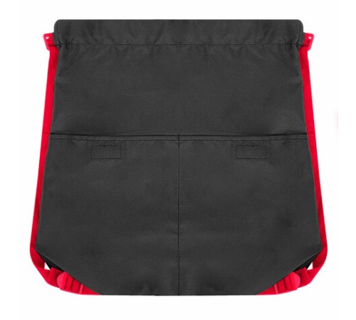 Рюкзак спортивный мешок HEIKKI PACK (ХЕЙКИ), 2 отделенения, увеличенный объем, 40х35 см, черно-красный, 272420