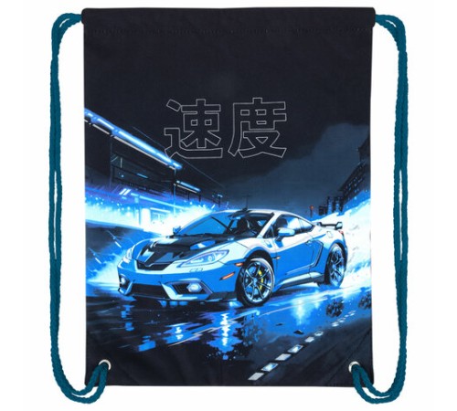 Мешок для обуви BRAUBERG PREMIUM, карман, подкладка, светоотражайка, 43х33 см, Night race, 272425