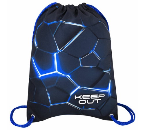 Мешок для обуви BRAUBERG PREMIUM, карман, подкладка, светоотражайка, 43х33 см, Digital lava, 272426