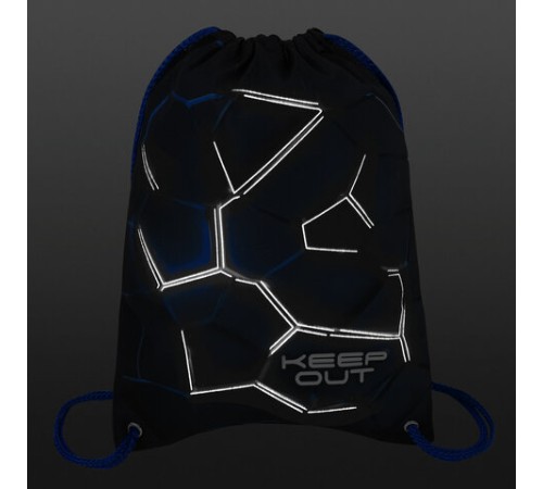 Мешок для обуви BRAUBERG PREMIUM, карман, подкладка, светоотражайка, 43х33 см, Digital lava, 272426