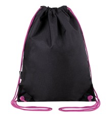 Мешок для обуви BRAUBERG плотный, карман на молнии, подкладка, 43х33 см, Neon Pink, 272428