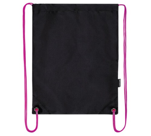 Мешок для обуви BRAUBERG плотный, карман на молнии, подкладка, 43х33 см, Neon Pink, 272428