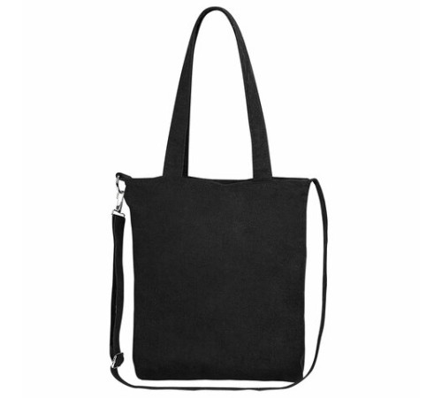 Сумка шоппер HEIKKI VELVET (ХЕЙКИ), вельвет, карманы, 35х32 см, черный, 272437