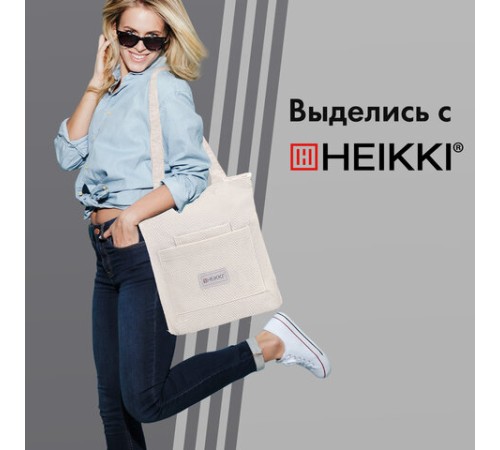 Сумка шоппер HEIKKI VELVET (ХЕЙКИ), вельвет, карманы, 35х32 см, бежевый, 272438