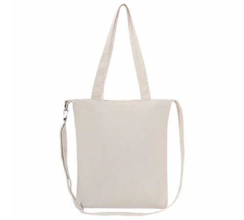 Сумка шоппер HEIKKI VELVET (ХЕЙКИ), вельвет, карманы, 35х32 см, бежевый, 272438