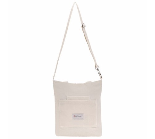 Сумка шоппер HEIKKI VELVET (ХЕЙКИ), вельвет, карманы, 35х32 см, бежевый, 272438