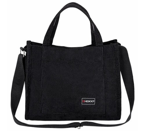 Сумка шоппер HEIKKI MINI (ХЕЙКИ), вельвет, 25х20 см, черный, 272439