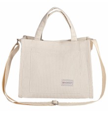 Сумка шоппер HEIKKI MINI (ХЕЙКИ), вельвет, 25х20 см, бежевый, 272440