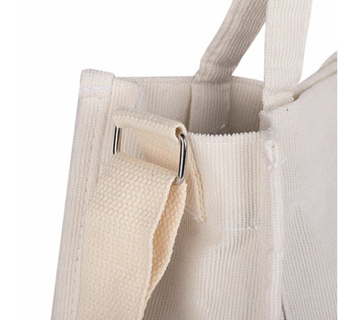 Сумка шоппер HEIKKI MINI (ХЕЙКИ), вельвет, 25х20 см, бежевый, 272440