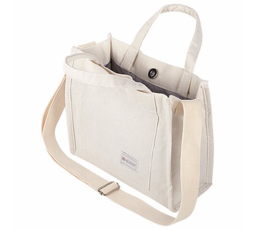 Сумка шоппер HEIKKI MINI (ХЕЙКИ), вельвет, 25х20 см, бежевый, 272440