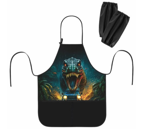 Накидка фартук с нарукавниками для труда BRAUBERG KIDS, 2 кармана, 46x54 см, 