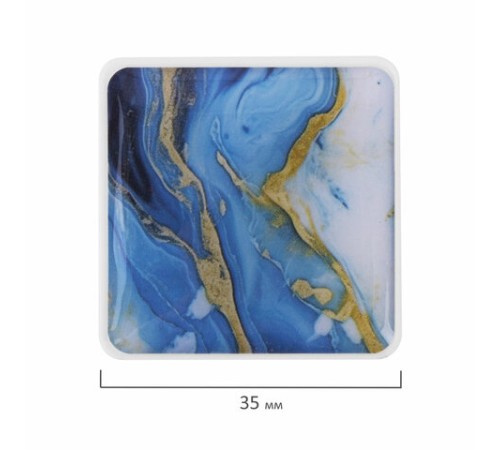 Магниты квадратные стеклянные 35 мм для досок магнитно-маркерных, НАБОР 6 шт., 