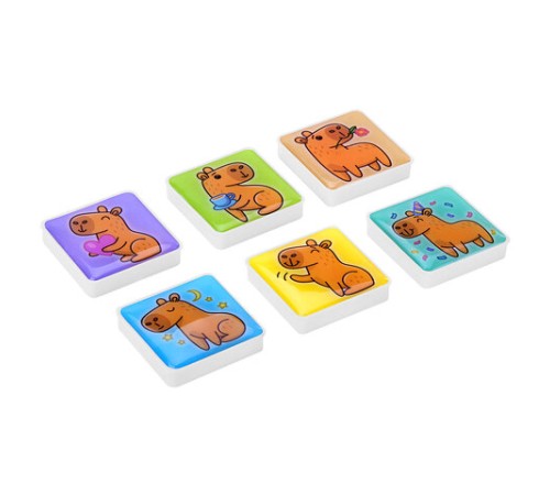 Магниты квадратные стеклянные 35 мм для досок магнитно-маркерных, НАБОР 6 шт., 