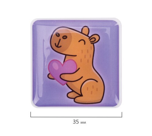 Магниты квадратные стеклянные 35 мм для досок магнитно-маркерных, НАБОР 6 шт., 