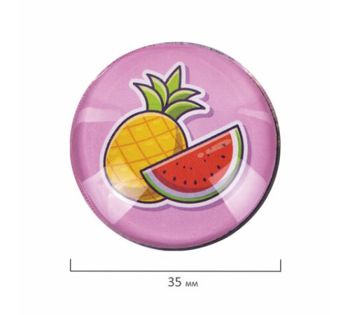 Магниты стеклянные 35 мм для досок магнитно-маркерных НАБОР 6 шт., 