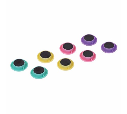 Магниты 30 мм, НАБОР 8 шт., BRAUBERG 