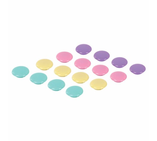 Магниты 30 мм, НАБОР 16 шт., BRAUBERG 