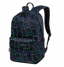 Рюкзак HEIKKI DREAM (ХЕЙКИ) универсальный, с карманом для ноутбука, эргономичный, Neon cats, 42х26х14 см, 272524