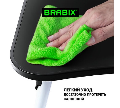 Столик складной для ноутбука/завтрака BRABIX BT-001 (600х400х265 мм), органайзер, черный, 532899 Столик складной для ноутбука/завтрака BRABIX BT-001 (600х400х265 мм), органайзер, черный, 532899