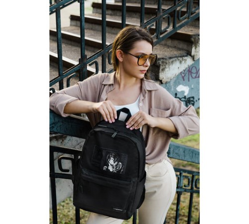 Рюкзак HEIKKI ENERGETIC Mood (ХЕЙКИ) универсальный, эргономичный, Obanai, черный, 43х30х16 см, 272536