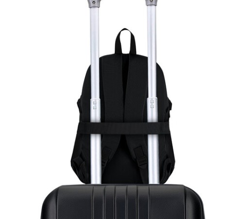 Рюкзак HEIKKI CHOICE (ХЕЙКИ) универсальный, 2 отделения, багажная лента, черный, 42х32х13 см, 272537