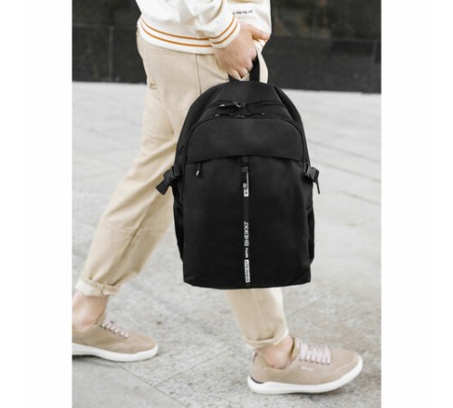 Рюкзак HEIKKI CHOICE (ХЕЙКИ) универсальный, 2 отделения, багажная лента, черный, 42х32х13 см, 272537