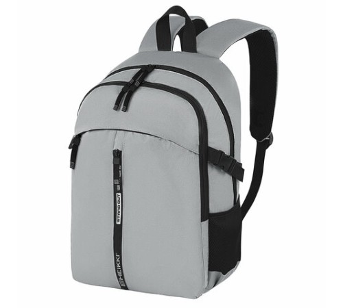 Рюкзак HEIKKI CHOICE (ХЕЙКИ) универсальный, 2 отделения, багажная лента, серый, 42х32х13 см, 272538