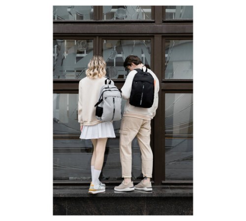 Рюкзак HEIKKI CHOICE (ХЕЙКИ) универсальный, 2 отделения, багажная лента, серый, 42х32х13 см, 272538