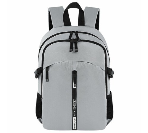 Рюкзак HEIKKI CHOICE (ХЕЙКИ) универсальный, 2 отделения, багажная лента, серый, 42х32х13 см, 272538