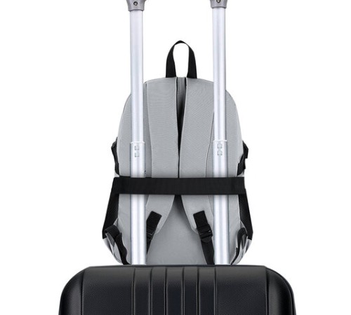 Рюкзак HEIKKI CHOICE (ХЕЙКИ) универсальный, 2 отделения, багажная лента, серый, 42х32х13 см, 272538