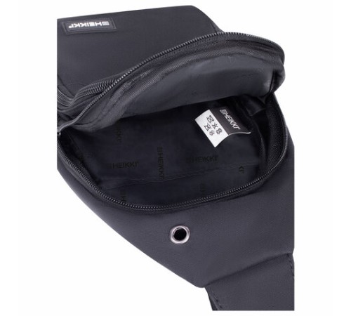 Рюкзак однолямочный HEIKKI DRIVE (ХЕЙКИ), 2 отделения, черный, 30х17х6 см, 272539