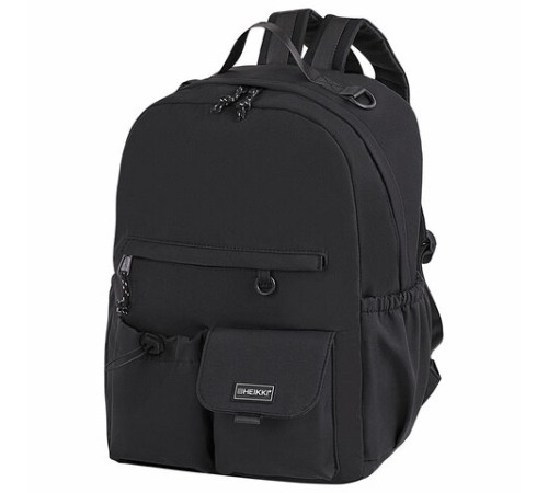 Рюкзак HEIKKI EDITION (ХЕЙКИ) универсальный, 6 карманов, черный, 42х30х14 см, 272540