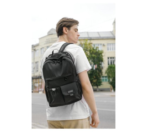 Рюкзак HEIKKI EDITION (ХЕЙКИ) универсальный, 6 карманов, черный, 42х30х14 см, 272540